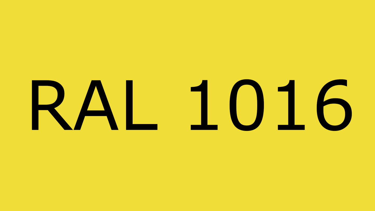 Standard A, Sulfur Yellow, RAL 1016